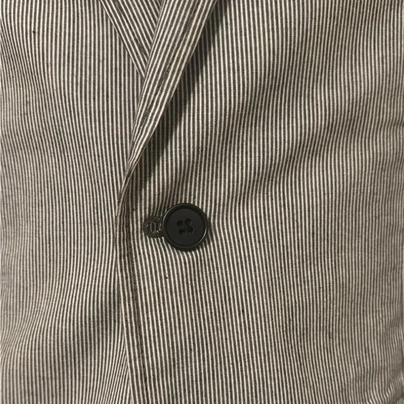 John Varvatos Gray Cotton Pinstriped Suit - Picture 3 of 7